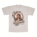Classic fitting unisex tee in natural featuring a Wynonna Judd photo and Raised On Radio design printed on the front.